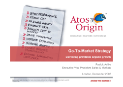 Go to Market Strategy