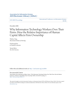 How the Relative Importance of Human Capital Affects Firm Ownership