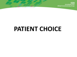 Patient Council Slides Patient Choice