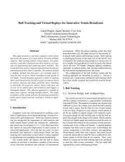 Ball Tracking and Virtual Replays for Innovative Tennis Broadcasts