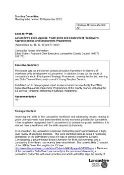 Skills for Work Report - Lancashire County Council