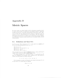 Metric Spaces