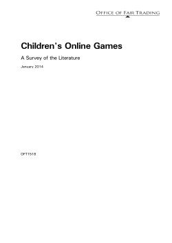 Children`s Online Games - A Survey of the Literature