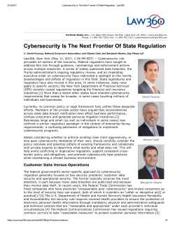 Cybersecurity Is The Next Frontier Of State Regulation