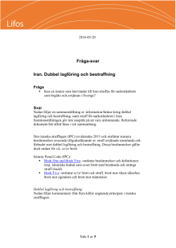 Fr&aring;ga-svar Iran. Dubbel lagf&ouml;ring och bestraffning