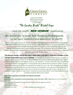 Bridal Expo NEW Vendor Application