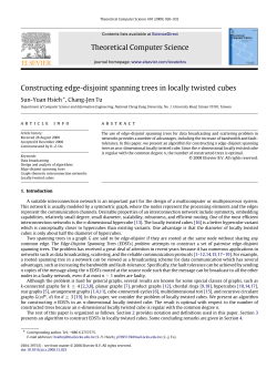 Theoretical Computer Science Constructing edge
