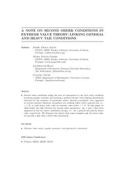 A NOTE ON SECOND ORDER CONDITIONS IN EXTREME VALUE