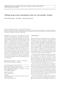 Mining large-scale smartphone data for personality