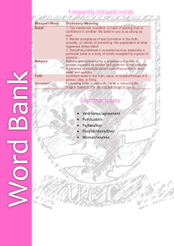 Frequently misspelt words