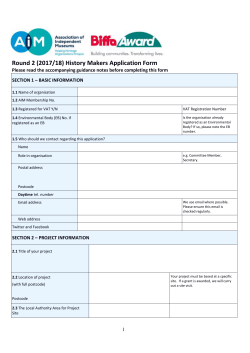 History Makers: Application Form