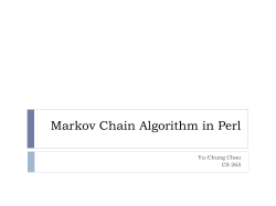 Markov Chain Algorithm in Perl