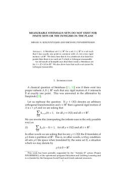MEASURABLE STEINHAUS SETS DO NOT EXIST FOR FINITE