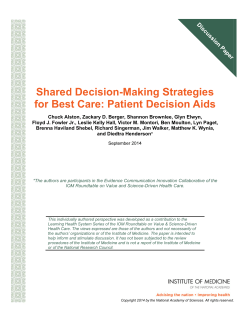 Patient Decision Aids - National Academy of Medicine