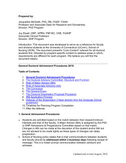 Doctoral Student Handbook