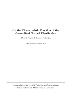 On the Characteristic Function of the Generalized Normal Distribution