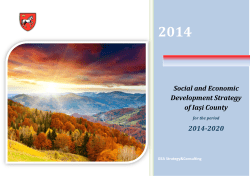 Social and Economic Development Strategy of Iași County