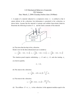 3.22 Mechanical Behavior of materials PS3 Solution Due: March, 2