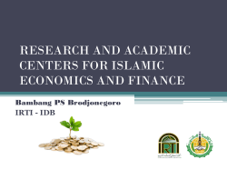 research and academic centers for islamic economics and