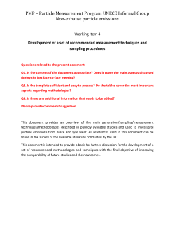 PMP * Particle Measurement Program UNECE