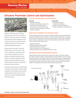 Ethylene Plantwide Control and Optimization