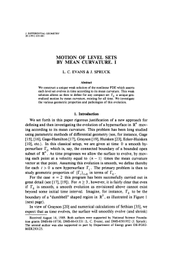 motion of level sets by mean curvature. i