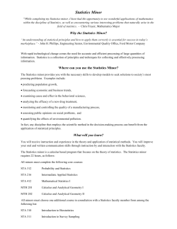 Statistics Minor - Grand Valley State University