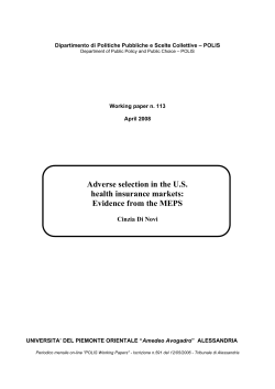 Adverse selection in the US health insurance markets
