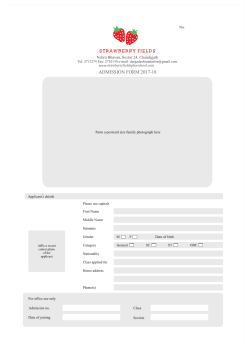admission form 2017-18 - Strawberry Fields Kindergarten