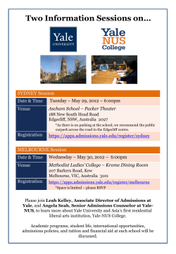 Two Information Sessions on…