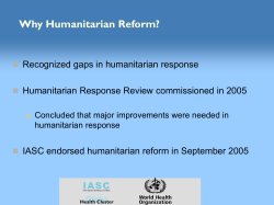 Health cluster (August 2007)