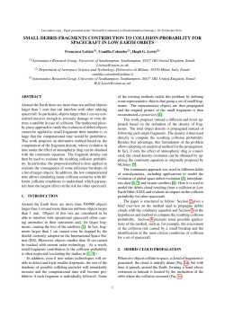 small debris fragments contribution to collision probability for