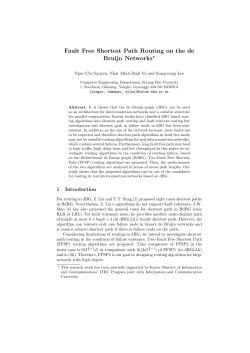 Fault Free Shortest Path Routing on the de Bruijn Networks*