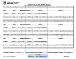 New or Re-Hires Form &ndash; Web Time Entry Submit to: Payroll ASB 115