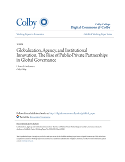 Globalization, Agency, and Institutional Innovation: The Rise of