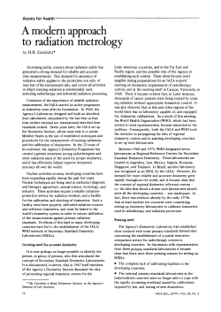 A modern approach to radiation metrology
