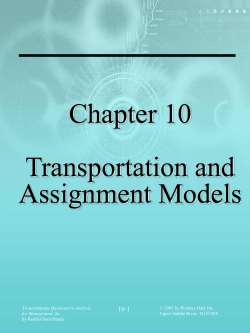 The Assignment Method