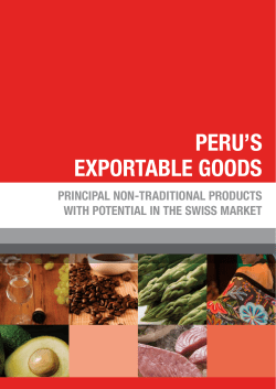 PERU`S EXPORTABLE GOODS
