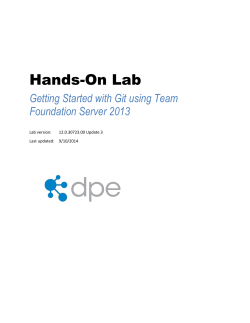 Getting Started with Git using Team Foundation Server