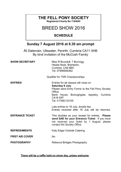 2016 Breed Show Schedule
