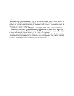 the consequence fallacy