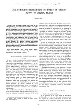 French Theory - International Journal of Information and Education