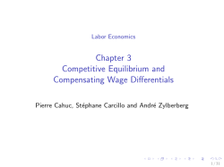 Chapter 3 Competitive Equilibrium and