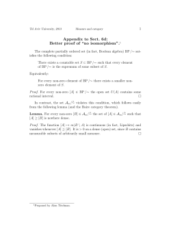 Appendix to Sect. 6d: Better proof of &ldquo;no isomorphism&rdquo;.1