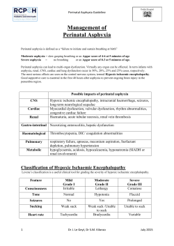 Perinatal Asphyxia