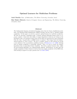 Optimal Learners for Multiclass Problems