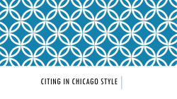 Chicago Citation Format