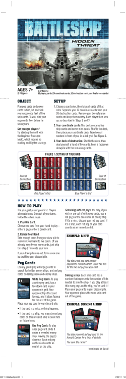 Battleship Hidden Threat Card Game 37084 Read More