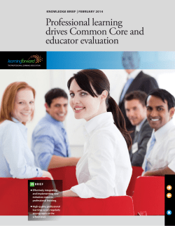 Professional learning drives Common Core and