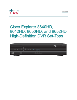 Cisco Explorer 8640HD, 8642HD, 8650HD, and